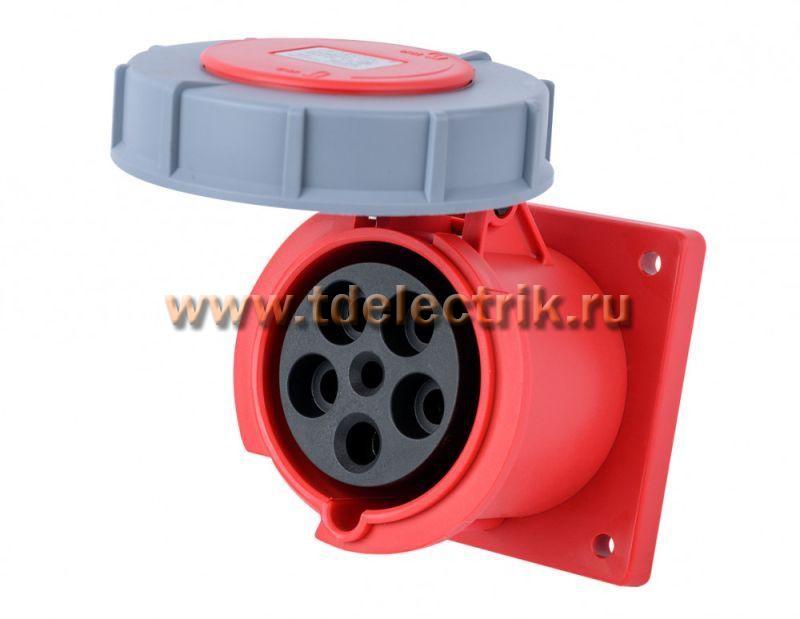 Фотография №1, Розетка для скрытой проводки 3Р+РЕ+N 63А 380В IP67 РЩ-103