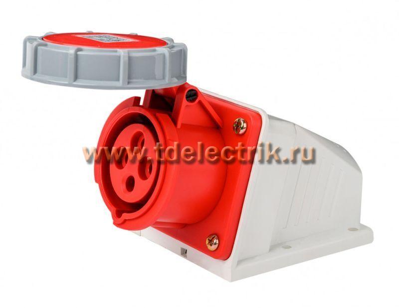 Фотография №1, Розетка стационарная 3Р+РЕ 32А 380В IP67 РС-103