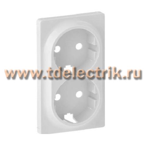 Фотография №1, Valena LIFE.Лицевая панель для двойной силовой розетки 2х2К+З.Белая
