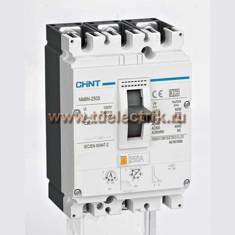 Фотография №1, Выключатель автоматический NM8N-250HVC TM 3P 125А 36кА с рег. термомаг. расцепителем (R)