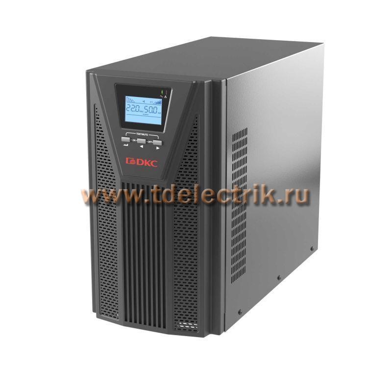 Фотография №1, Онлайн ИБП ДКС серии Small Tower, 3000 ВА/2700 Вт, клеммы, EPO, USB, RS-232, RJ45, 8 x 7 Ач