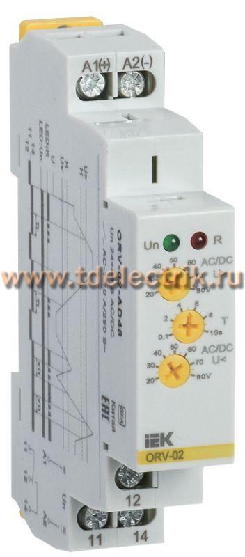 Фотография №1, Реле напряжения ORV 1ф. 24-48В AC/DC IEK
