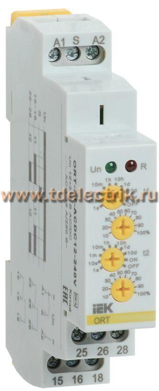 Фотография №1, Реле времени ORT 2 конт. 2 уст. 12-240В AC/DC IEK