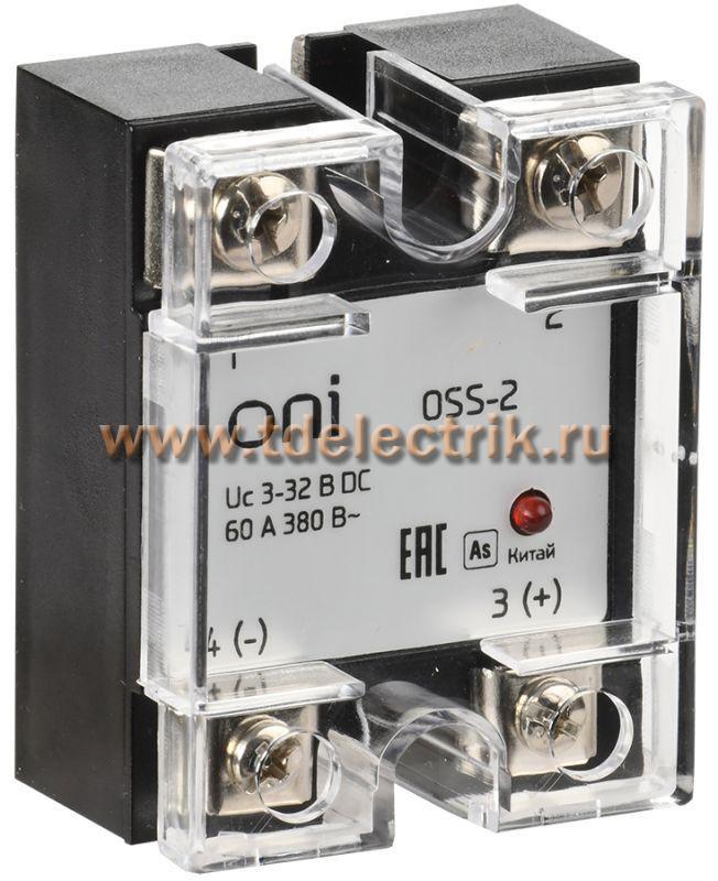 Фотография №1, Реле твердотельное OSS-2 60А 380В AC 3-32В DC ONI