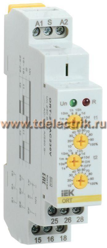 Фотография №1, Реле времени ORT 2 конт. 2 уст. 230В AC IEK