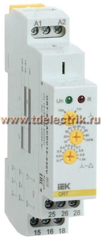 Фотография №1, Реле пуска звезда-треугольник ORT 12-230В AC/DC IEK