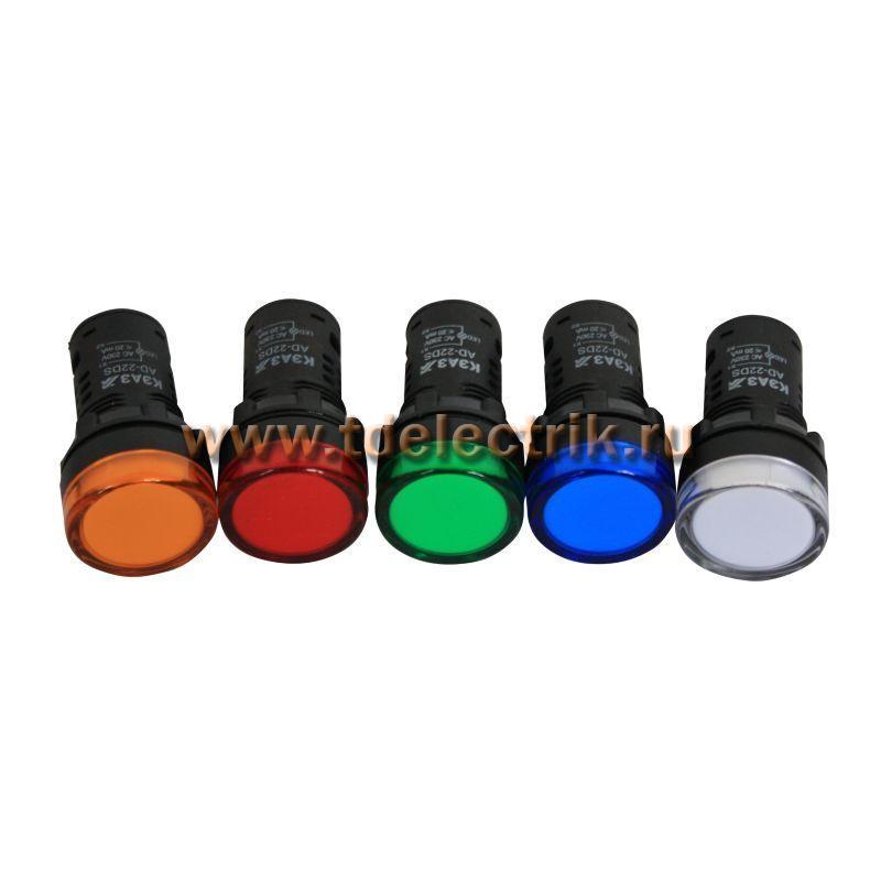 Фотография №1, Лампа AD22DS(LED) матрица D22мм желтый 230В