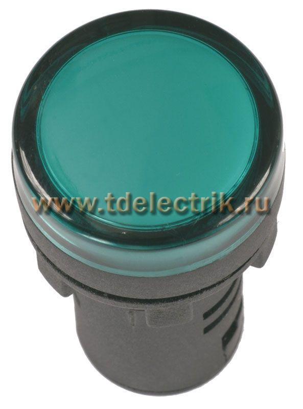 Фотография №1, Лампа AD16DS(LED)матрица d16мм зеленый 24В AC/DC  ИЭК