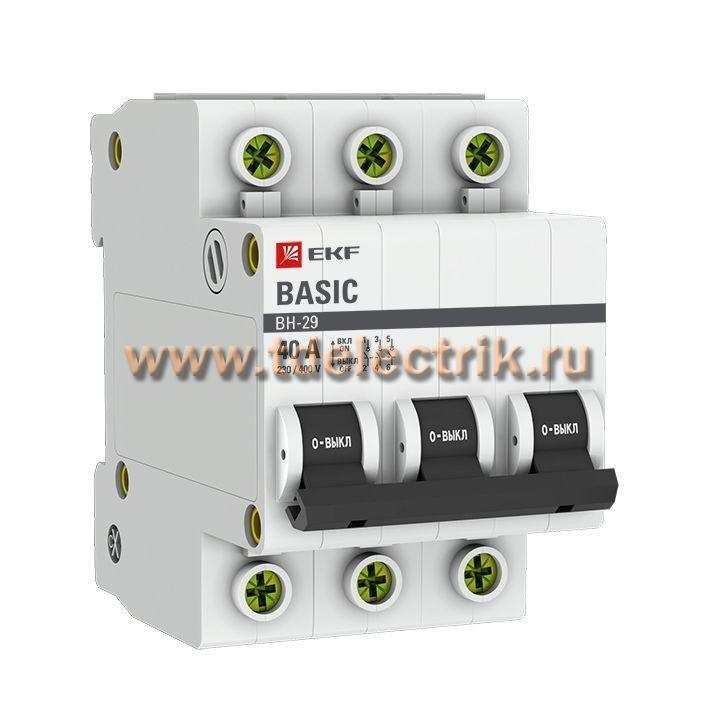 Фотография №1, Выключатель нагрузки 3P 40А ВН-29 EKF Basic