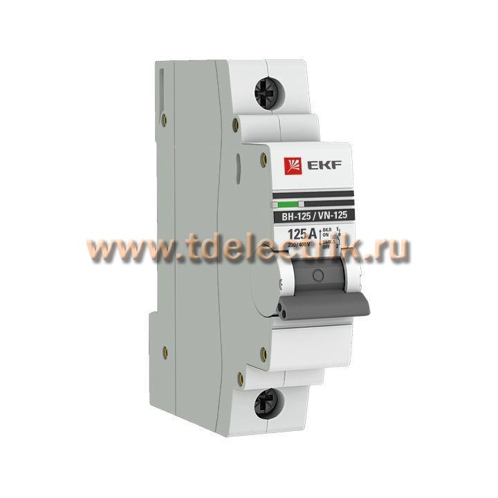 Фотография №1, Выключатель нагрузки 1P 125А ВН-125 EKF PROxima