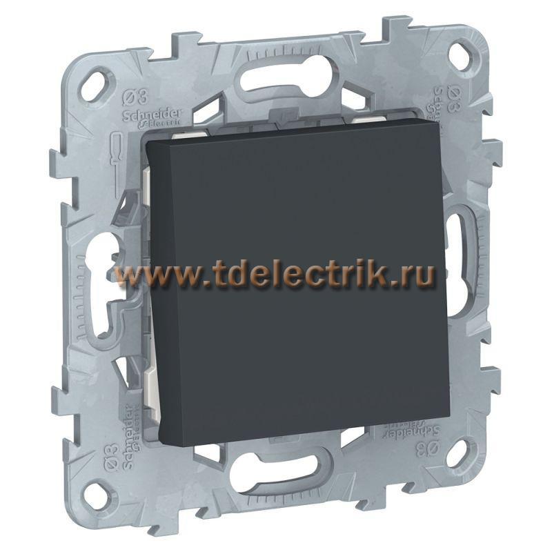 Фотография №1, UNICA NEW переключатель 1-клавишный, сх. 6, 10 AX, 250 В, антрацит