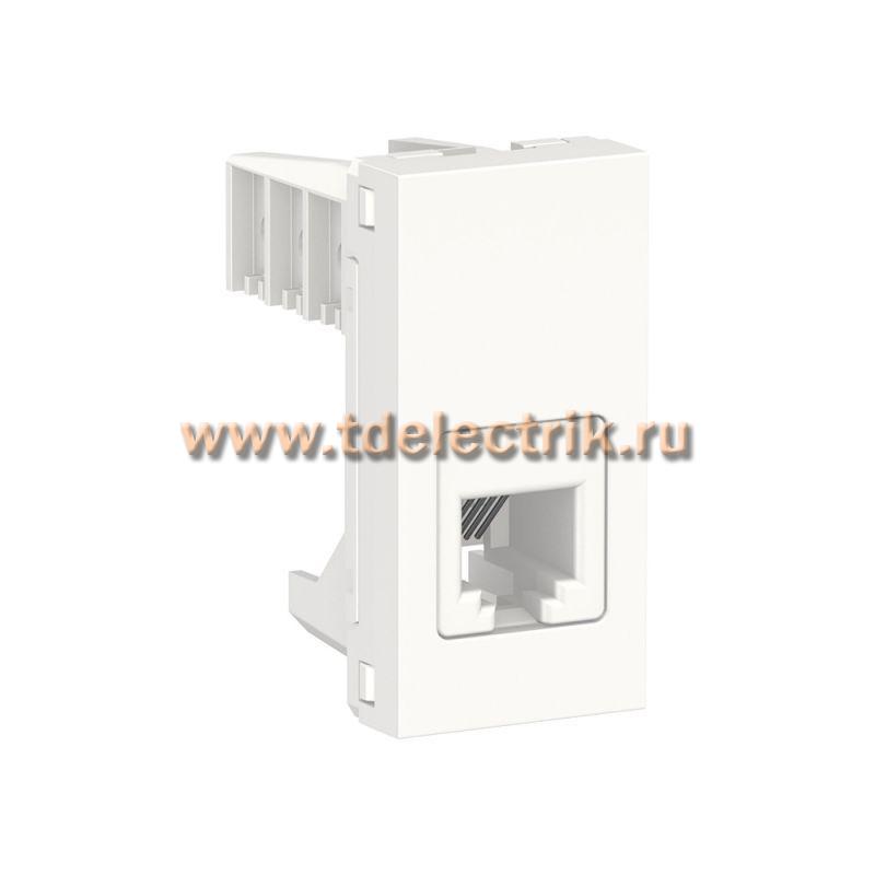 Фотография №1, UNICA MODULAR розетка телефонная, RJ12, одиночная, 1 модуль, белый