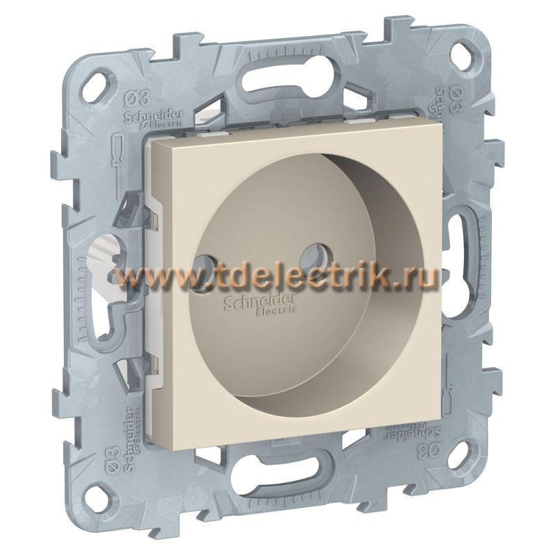 Фотография №1, UNICA NEW розетка без заземления, со шторками, винт. зажим, 16 А, 250 В, бежевый
