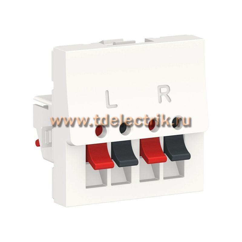 Фотография №1, UNICA MODULAR АУДИОрозетка, 2 модуля, белый