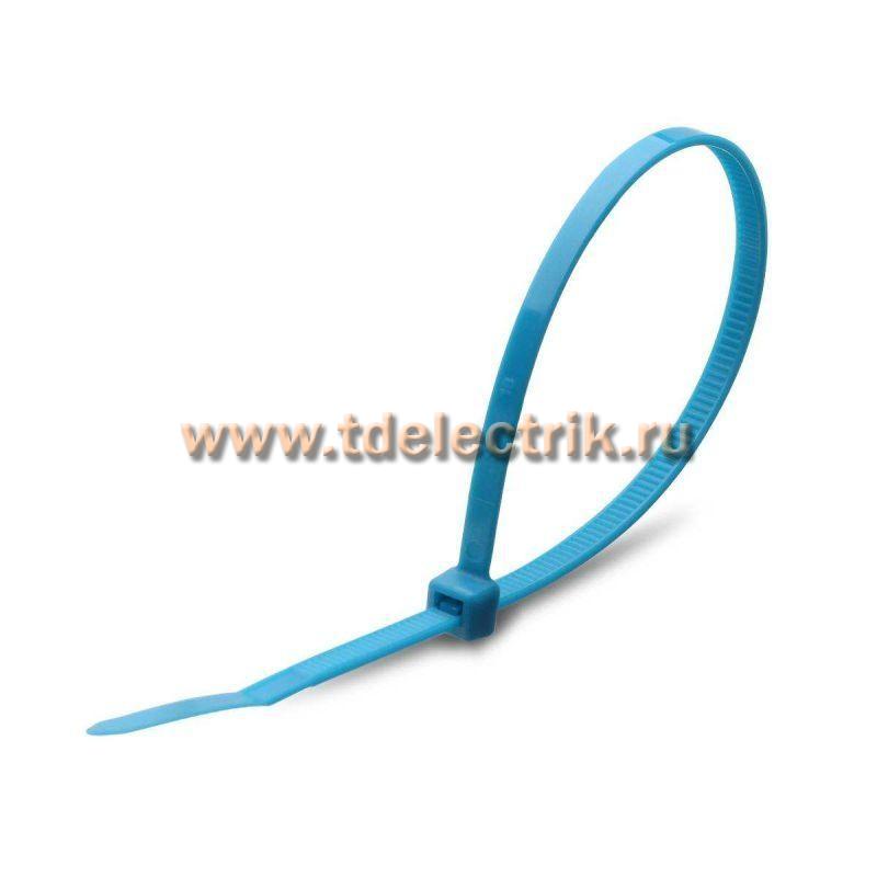 Фотография №1,  Стяжка нейлоновая КСС 5х400 (син) (100шт) (Fortisflex)