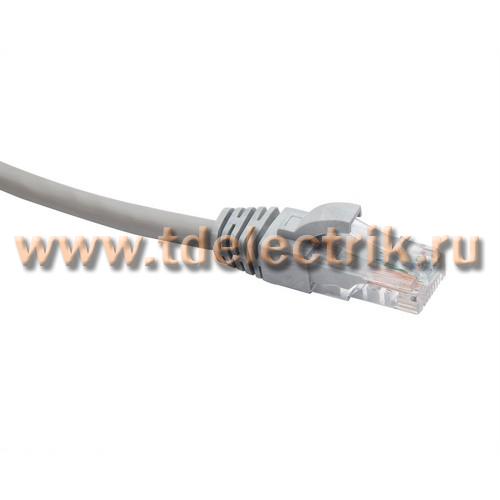 Фотография №1, Коммутационный шнур U/UTP категория 5e PVC нг(А)-LS 0,15 м, серый