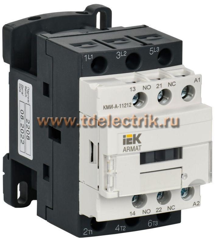 Фотография №1, ARMAT Контактор КМИ-А-11212 LC1D 12А 230В/АС3 1NO/1NC IEK
