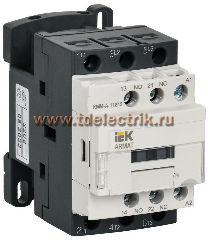 Фотография №1, ARMAT Контактор КМИ-А-11812 LC1D 18А 48В/АС3 1NO/1NC IEK