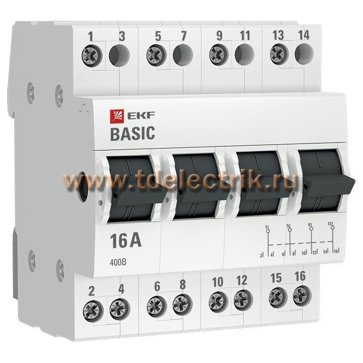 Фотография №1, Трехпозиционный переключатель 4P 16А EKF Basic