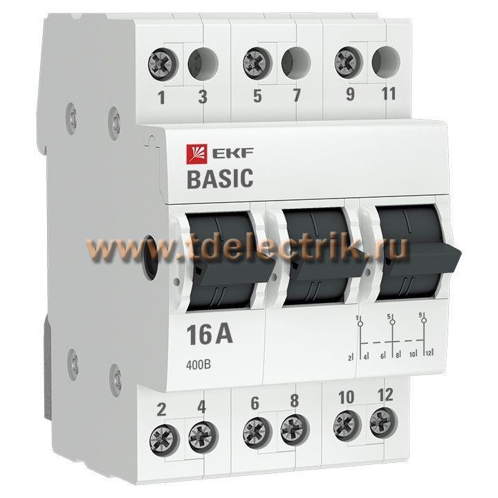 Фотография №1, Трехпозиционный переключатель 3P 16А EKF Basic