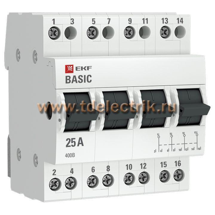 Фотография №1, Трехпозиционный переключатель 4P 25А EKF Basic