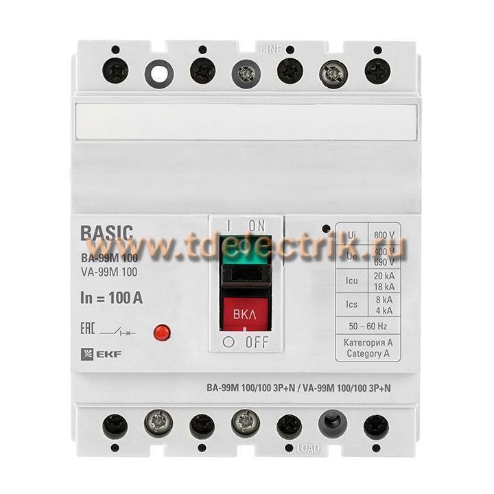 Фотография №1, Выключатель автоматический ВА-99М  100/100А 3P+N 35кА EKF PROxima