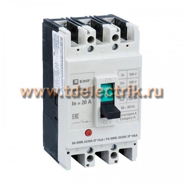 Фотография №1, Выключатели автоматические ВА-99МL до 250А 15-20кА EKF Basic