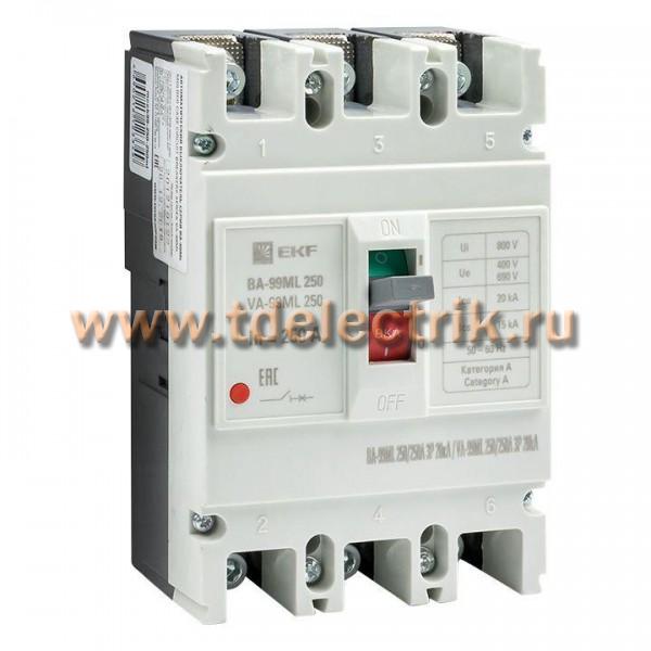 Фотография №1, Выключатели автоматические ВА-99МL до 250А 15-20кА EKF Basic