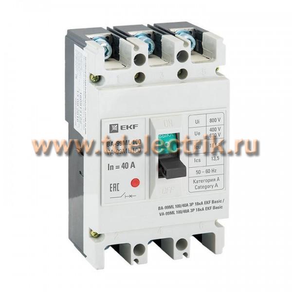 Фотография №1, Выключатели автоматические ВА-99МL до 250А 15-20кА EKF Basic