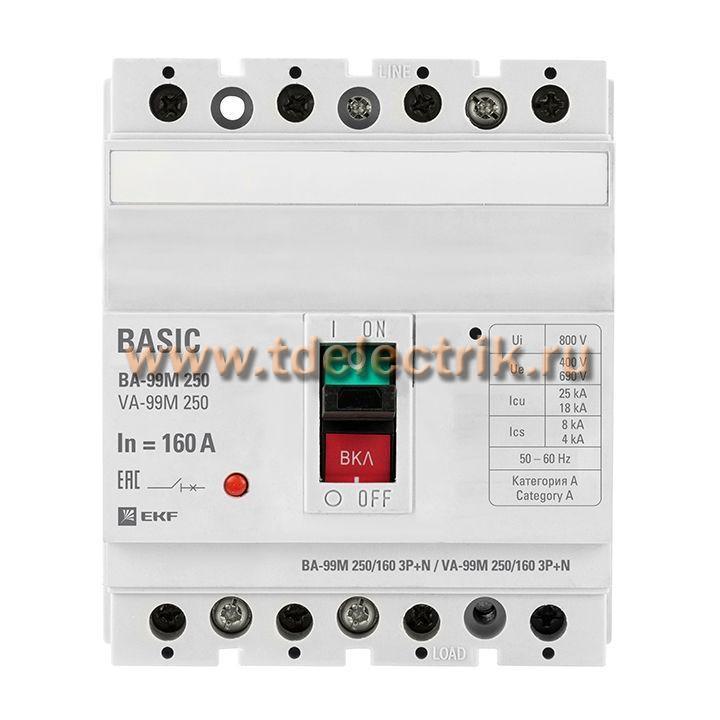 Фотография №1, Выключатель автоматический ВА-99М  250/160А 3P+N 35кА EKF PROxima