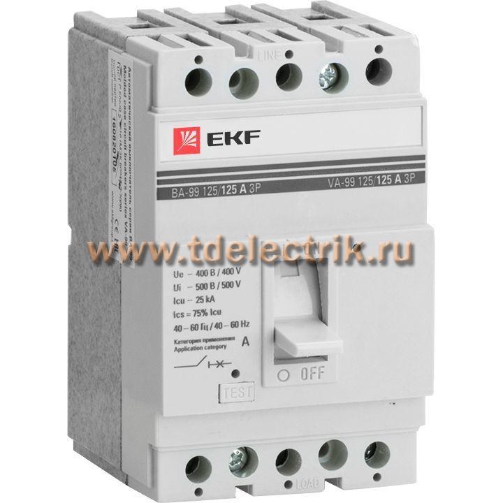 Фотография №1, Выключатель автоматический ВА-99  125/100А 3P 25кА EKF PROxima