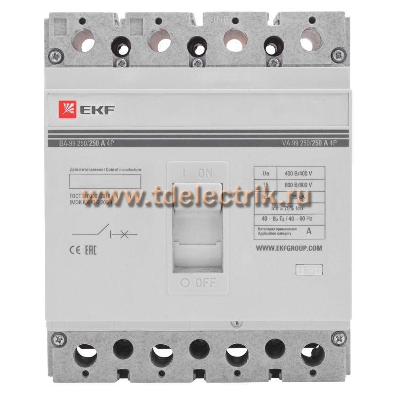 Фотография №1, Выключатель автоматический ВА-99  250/250А 4P 35кА EKF PROxima