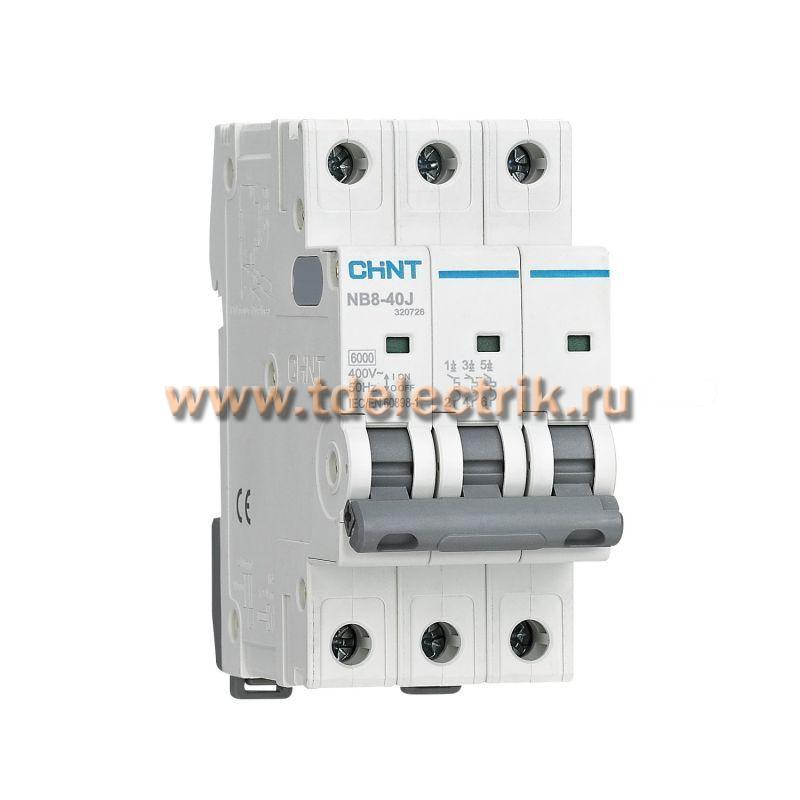 Фотография №1, Выключатель автоматический NB8-40J 3P 6А 6кА х-ка C (R)