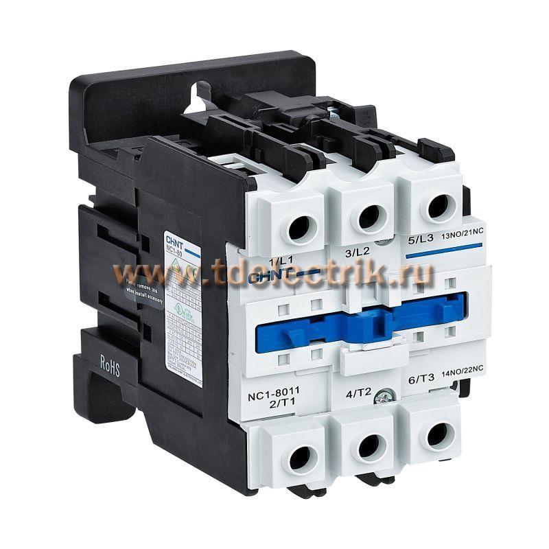 Фотография №1, Контактор NC1-8011 80А 230В/АС3 1НО+1НЗ 50/60Гц (R)