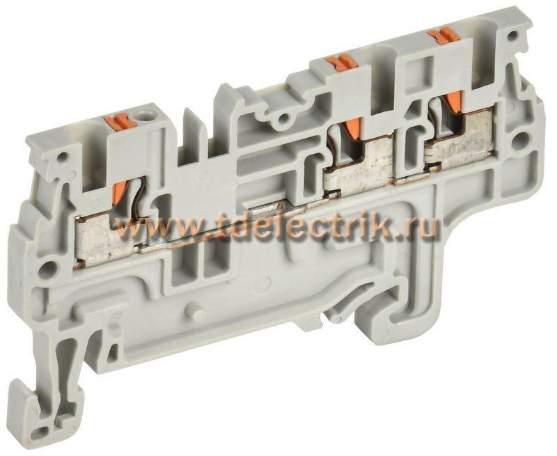 Фотография №1, ARMAFIX Клемма Push-in CP-MC 3 вывода 1,5мм2 серая IEK