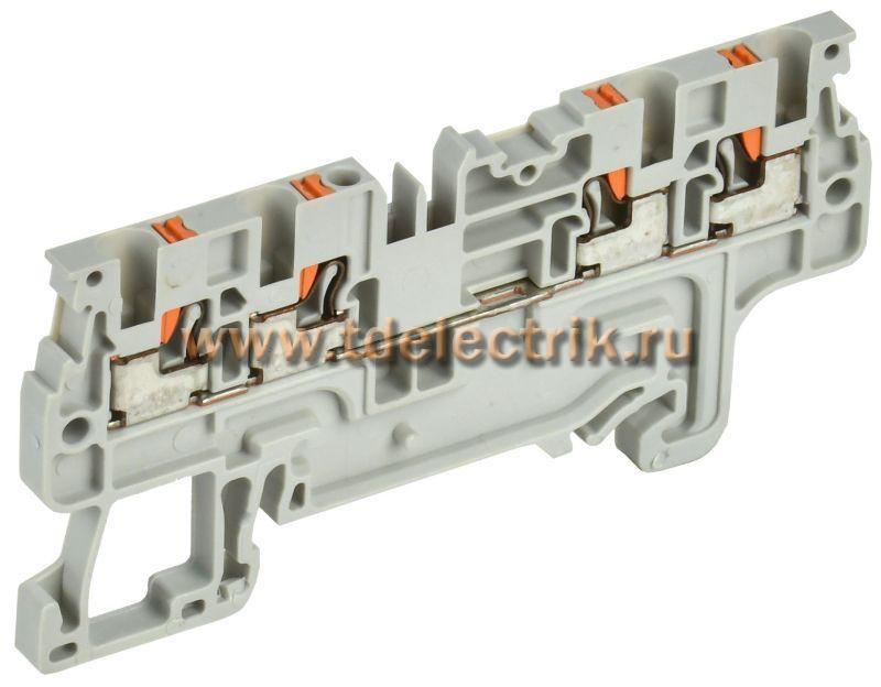 Фотография №1, ARMAFIX Клемма Push-in CP-MC 4 вывода 1,5мм2 серая IEK