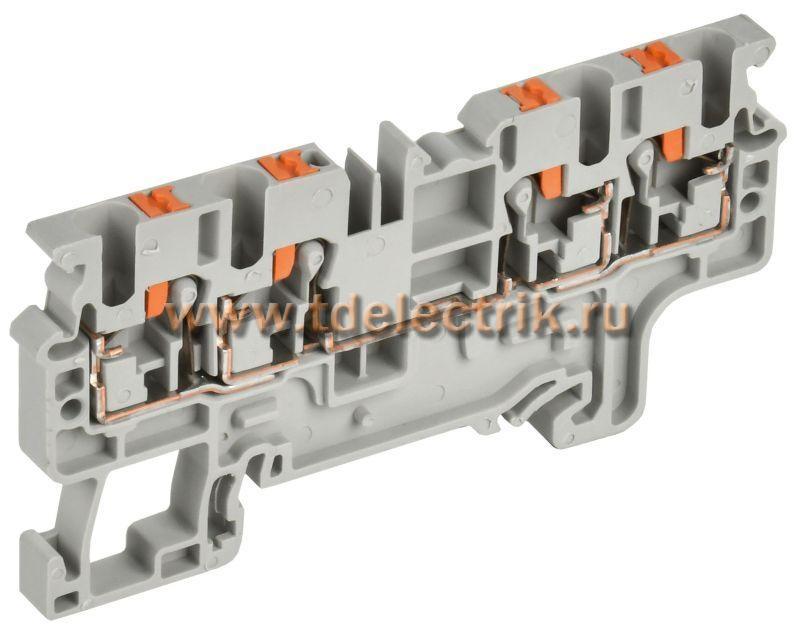 Фотография №1, ARMAFIX Клемма Push-in CP-MC 4 вывода 2,5мм2 серая IEK