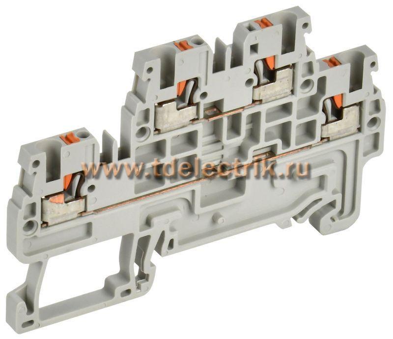 Фотография №1, ARMAFIX Клемма Push-in CP-ML 2 ур. 1,5мм2 серая IEK