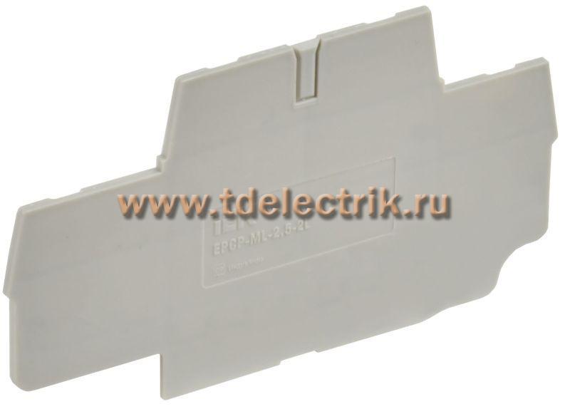 Фотография №1, Заглушка для CP-ML 2 ур. 2,5мм2 серая IEK