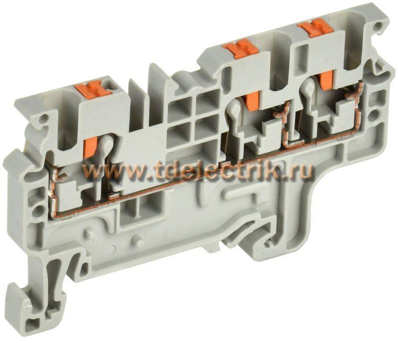 Фотография №1, ARMAFIX Клемма Push-in CP-MC 3 вывода 2,5мм2 серая IEK