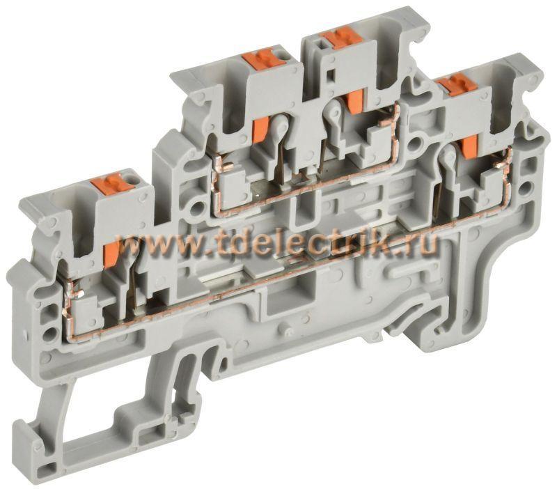 Фотография №1, ARMAFIX Клемма Push-in CP-ML 2 ур. 2,5мм2 серая IEK