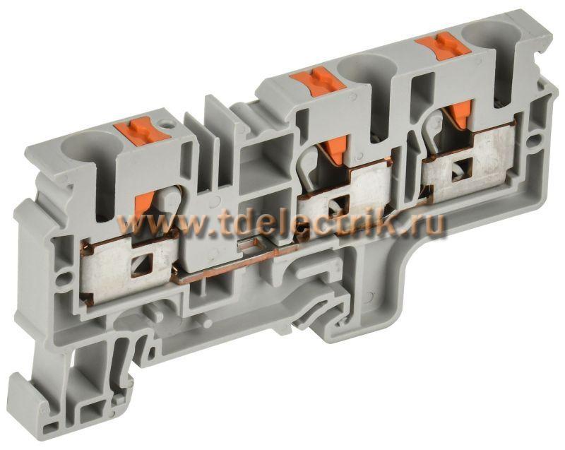 Фотография №1, ARMAFIX Клемма Push-in CP-MC 3 вывода 10мм2 серая IEK