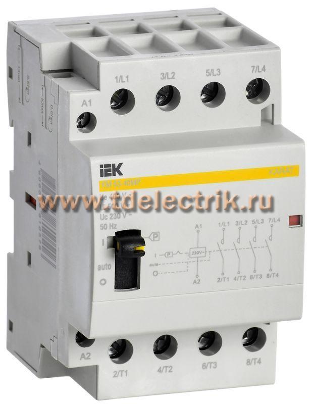 Фотография №1, Контактор модульный с ручным упр. КМ63-40МР AC KARAT IEK