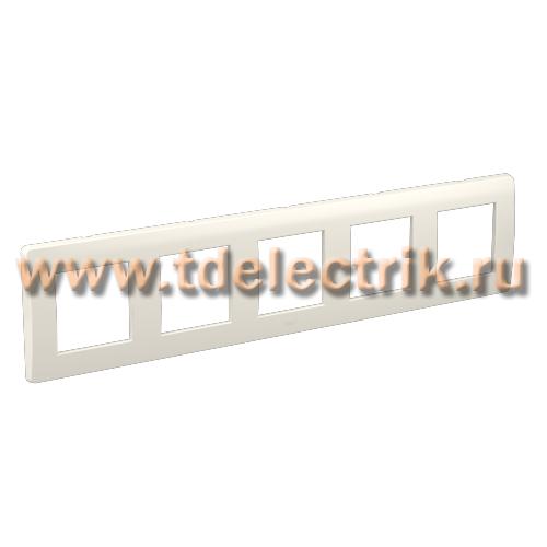 Фотография №1, Рамка на 2+2+2+2+2 модуля (пятиместная), белая, RAL9010