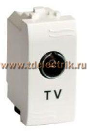 Фотография №1, TV розетка с согласующим сопротивлением (универсальная), черная, 1модуль