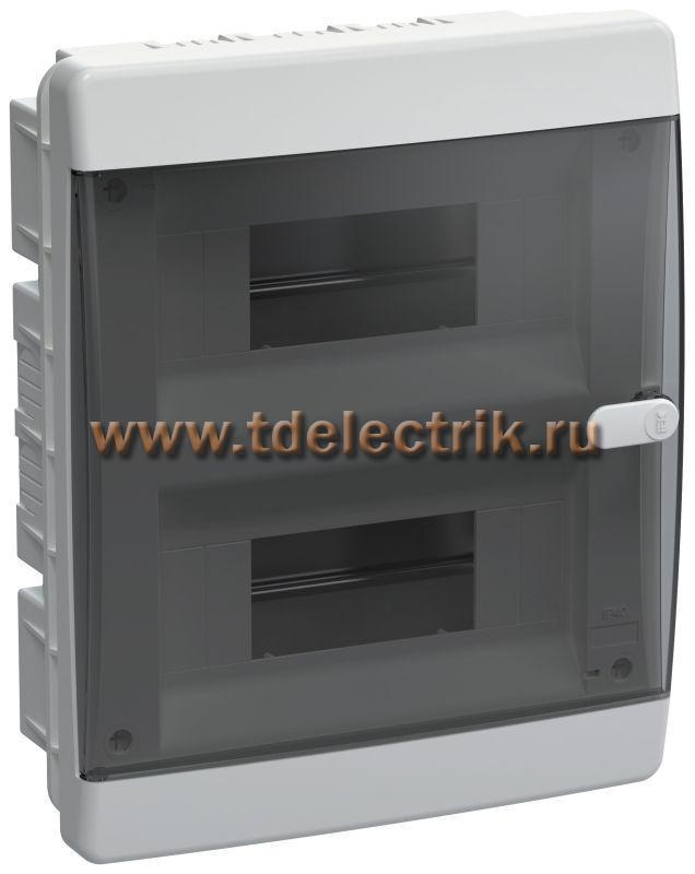 Фотография №1, UNION Compact Корпус пласт. ЩРВ-П-18 IP41 черн. пр. дв. IEK
