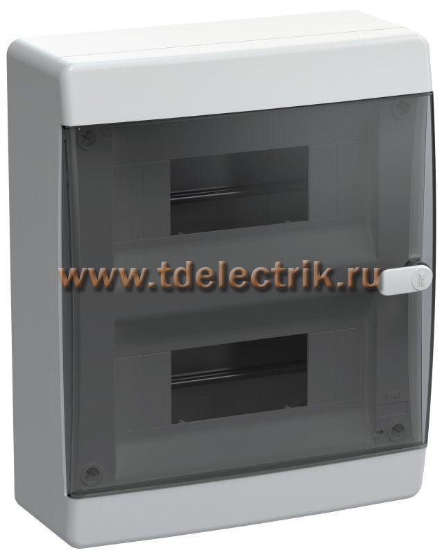 Фотография №1, UNION Compact Корпус пласт. ЩРН-П-18 IP41 черн. пр. дв. IEK