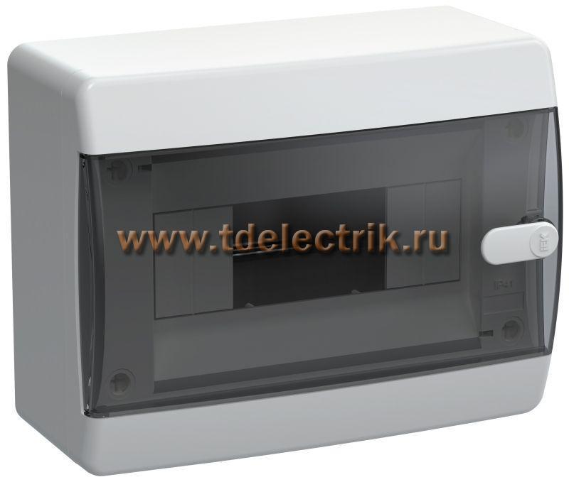 Фотография №1, UNION Compact Корпус пласт. ЩРН-П-8 IP41 черн. пр. дв. IEK