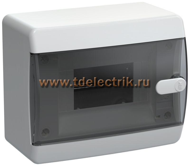 Фотография №1, UNION Compact Корпус пласт. ЩРН-П-6 IP41 черн. пр. дв. IEK