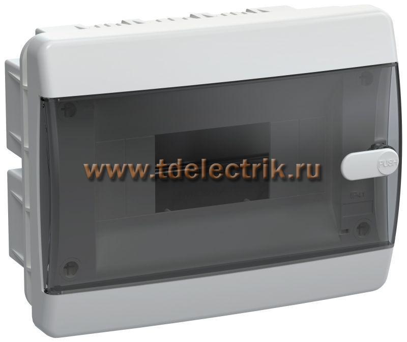 Фотография №1, UNION Compact Корпус пласт. ЩРВ-П-8 IP41 черн. пр. дв. IEK